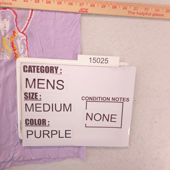 Pink Floyd Band Graphic Crew Neck T Shirt Adult Mens Size Medium M Purple - Picture 8 of 9